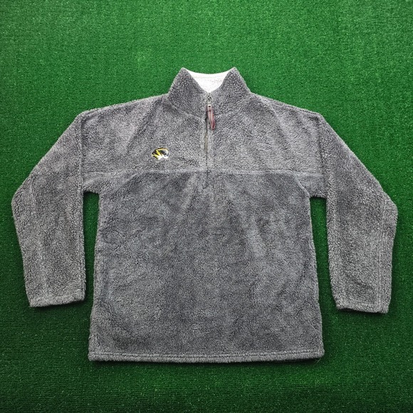Pressbox Tops - Missouri Tigers Fleece Sweater Womens Small‎ Gray Pullover NCAA College Casual